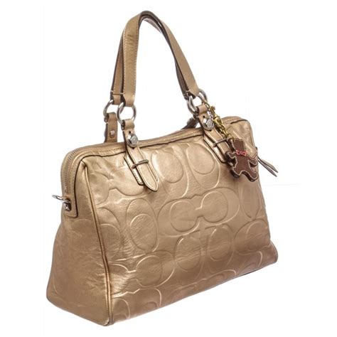 coach metallic leather handbags.